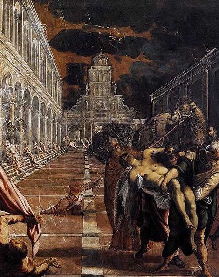 Jacopo Tintoretto Bergung des Leichnams des oil painting image